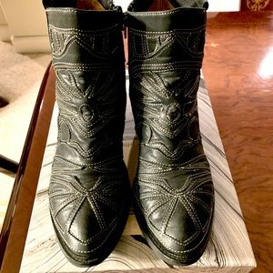 Jeffery Campbell Leather Matte Black Size 9